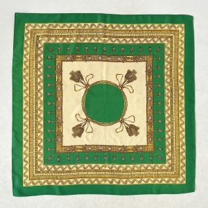 vintage apaszka w zielone wzory