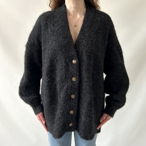 American Vintage grafitowy sweter z alpaki