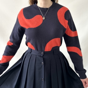 &other stories granatowy sweter 100% bawełna