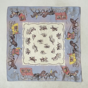 100% acetat apaszka w karoce i konie