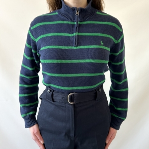 Ralph Lauren granatowy sweter w paski