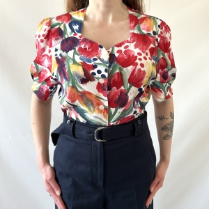 koszula w tulipany 100% wiskoza