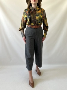 UNIQLO wełniane spodnie w "jodełkę"