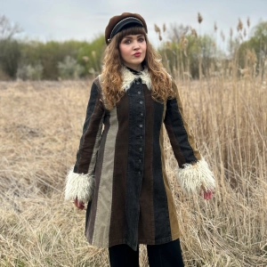 sztruksowy vintage płaszcz penny lane