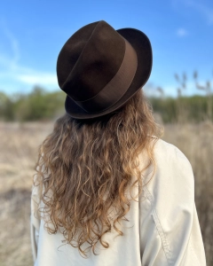 unikatowy kapelusz Hückel z lat 50 królicze włosie