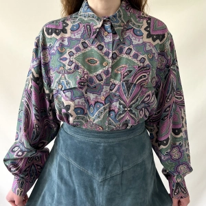 100% jedwab koszula paisley wzory