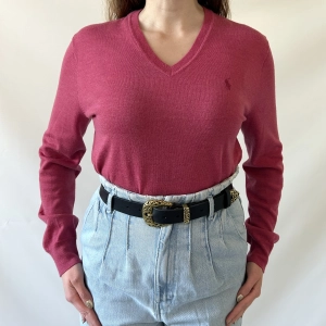 Ralph Lauren 100% wełna merynos różowy sweter