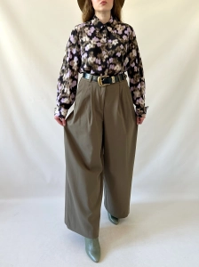 nowe szerokie khaki spodnie H&M trend